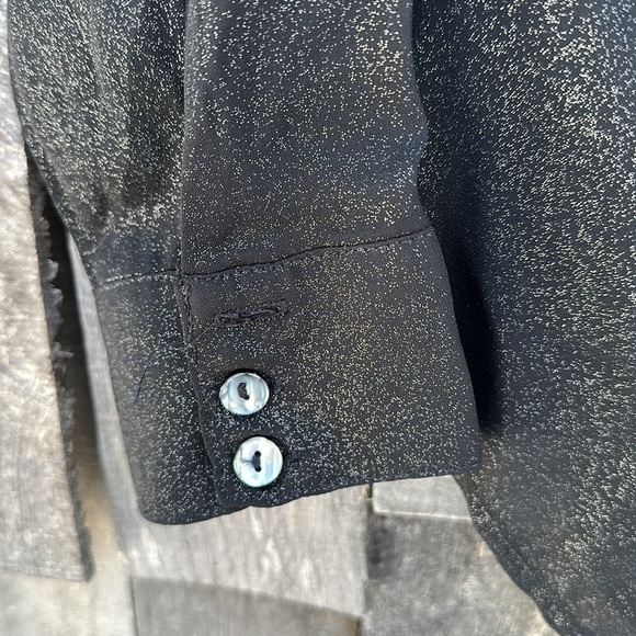 𝅺black Colori Button Down Blouse size Small - Picture 5 of 12